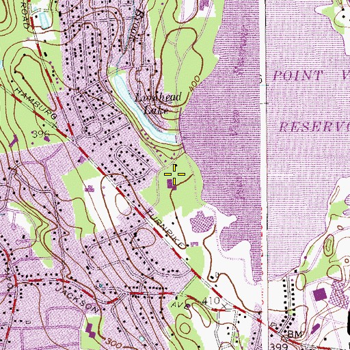 Topographic Map of Albert P Terhune Elementary School, NJ