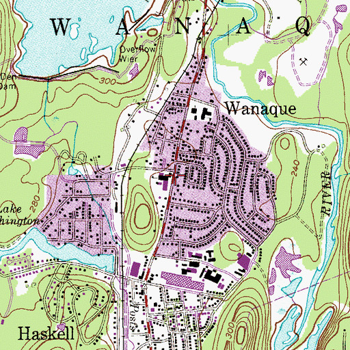 Topographic Map of Haskel Elementary School, NJ
