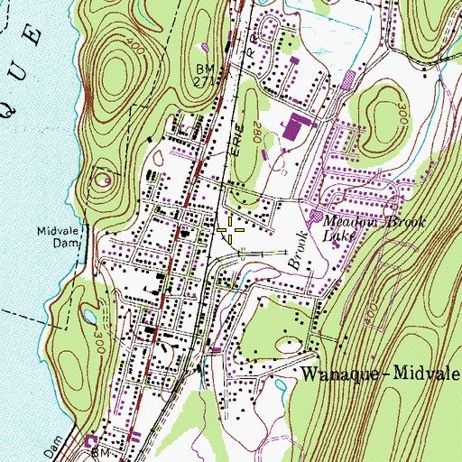 Topographic Map of Wanaque Elementary School, NJ