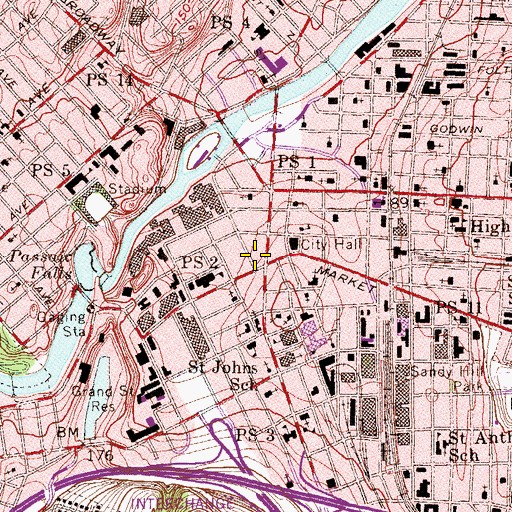 Topographic Map of Elbow Building, NJ