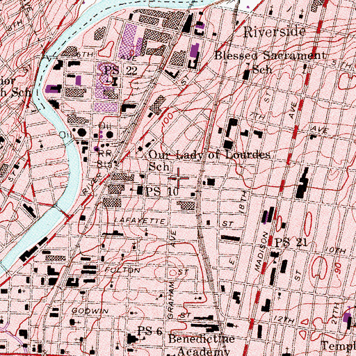 Topographic Map of Calvary Pentacostal Church, NJ