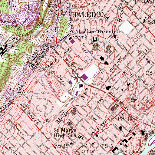 Topographic Map of Saint Gerald Majella Roman Catholic Church, NJ
