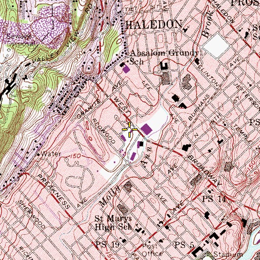 Topographic Map of Saint Gerald Majella Roman Catholic Church, NJ