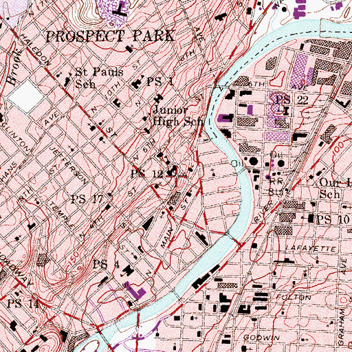Topographic Map of Paterson Deliverance Evangelical Center, NJ