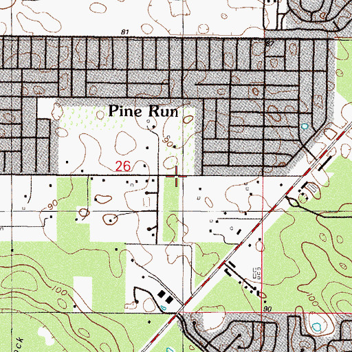 Topographic Map of Ocala West United Methodist Church, FL