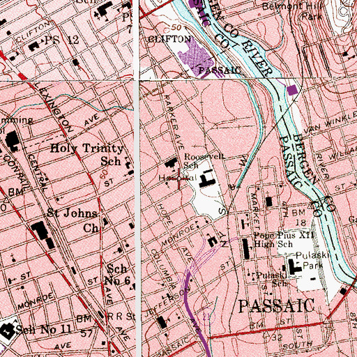 Topographic Map of Iglesia Pentacostal Smirna, NJ