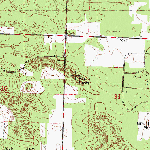 Topographic Map of Brooks Bluff State Natural Area, WI
