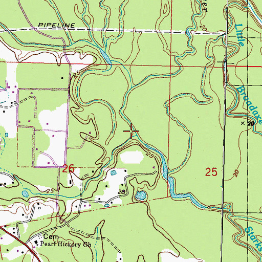 Topographic Map of Audubon Creek, LA