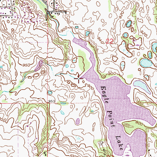 Topographic Map of Farney Creek, MN