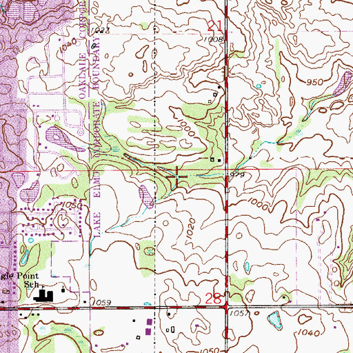 Topographic Map of North Farney Creek, MN