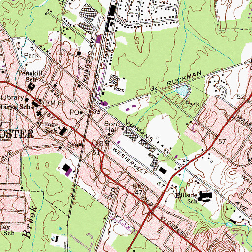 Topographic Map of Centennial African Methodist Episcopal Zion Church, NJ