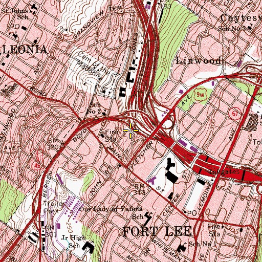 Topographic Map of Constitution Park, NJ