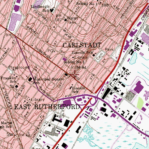 Topographic Map of Saint Joseph's Roman Catholic Church, NJ