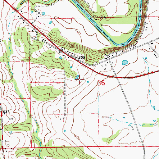 Topographic Map of East Central College, MO