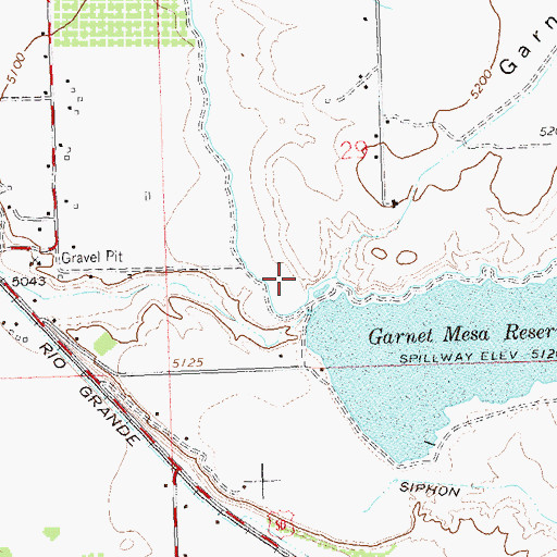 Topographic Map of Sweitzer Lake State Park, CO