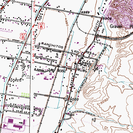 Topographic Map of La Ladera Park, NM