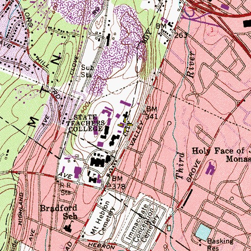 Topographic Map of Speech Building, NJ