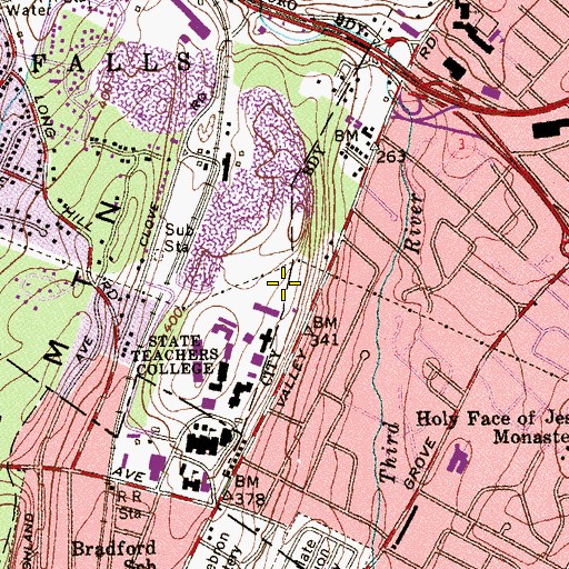 Topographic Map of Blanton Hall, NJ