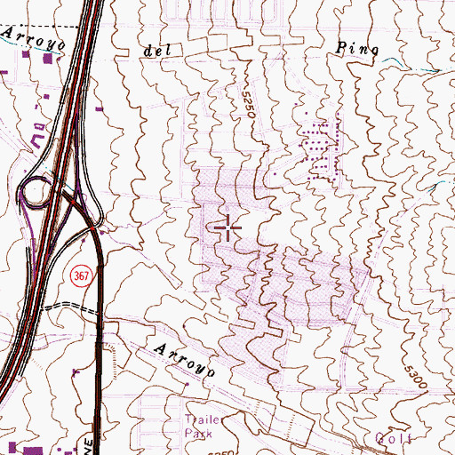 Topographic Map of Sister Cities Park, NM