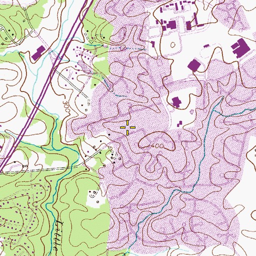 Topographic Map of Julia Brown Montessori School, MD