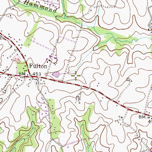 Topographic Map of Fulton Elementary School, MD