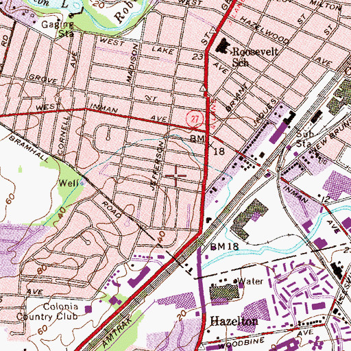 Topographic Map of Stein Field, NJ