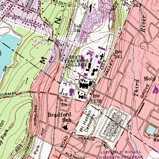 Topographic Map of The Alexander Kasser Theater, NJ