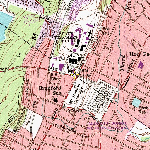 Topographic Map of Center for Continuing Education, NJ