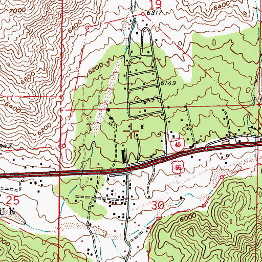 Topographic Map of Three Gun Spring Trailhead, NM