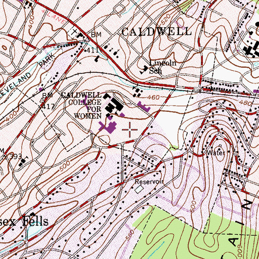 Topographic Map of George R Newman Center, NJ