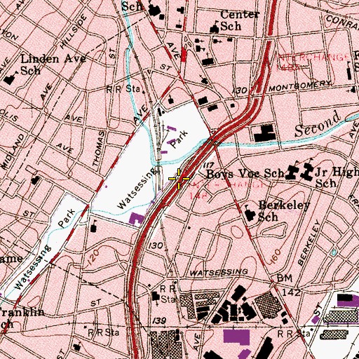 Topographic Map of Interchange 148, NJ