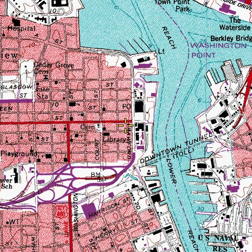 Topographic Map of Children, VA