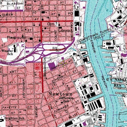 Topographic Map of WAVY - TV Station Facility, VA