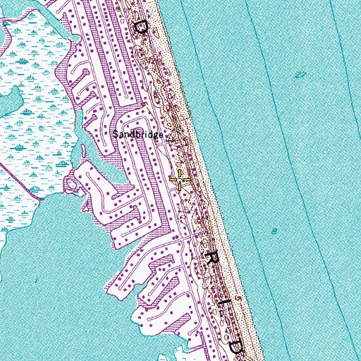 Topographic Map of Sandbridge United Methodist Church, VA