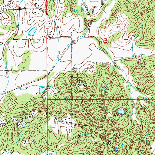 Topographic Map of Mountain Home Cemetery, AR