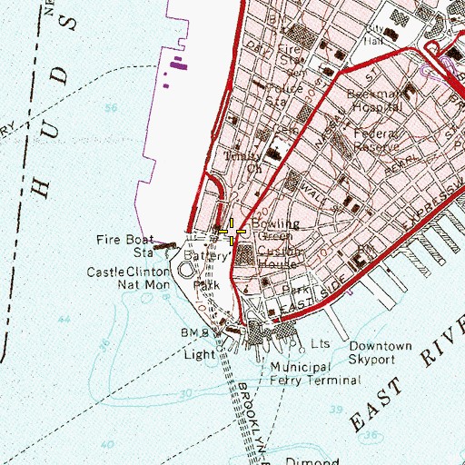 Topographic Map of International Merchant Marine Company Building, NY