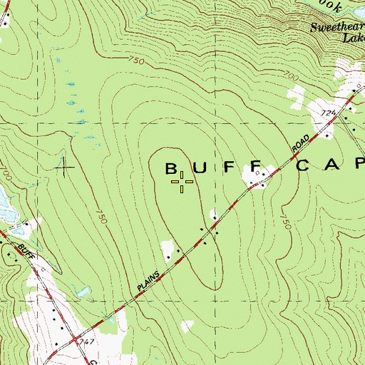Topographic Map of Buff Cap Hill, CT