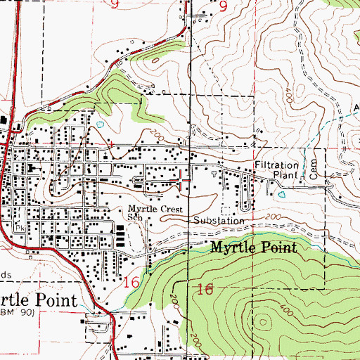 Topographic Map of Lions Memorial Park, OR