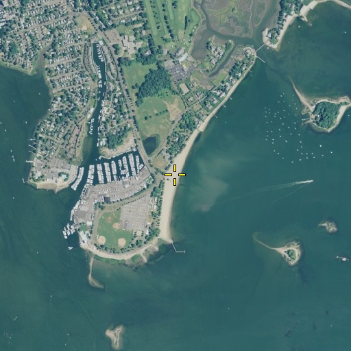 Aerial/Satellite Image of Calf Pasture Beach, CT