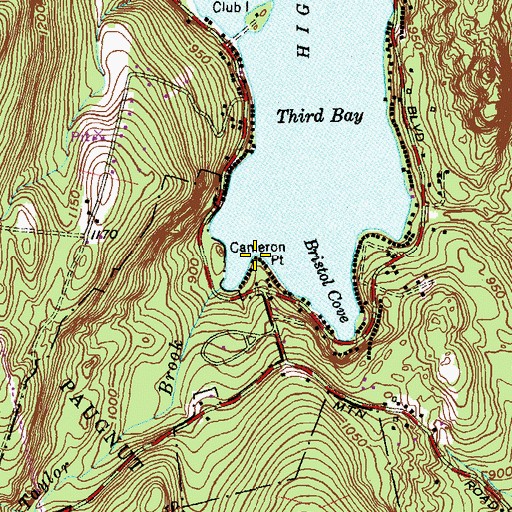 Topographic Map of Cameron Point, CT