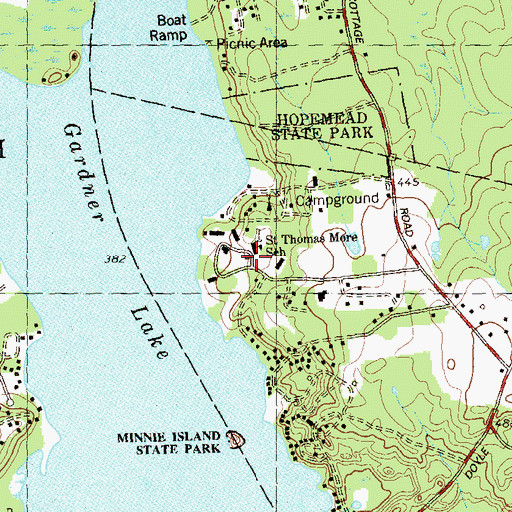 Topographic Map of Camp Cadaho Tohaci, CT