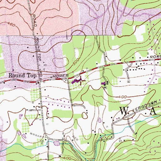 Topographic Map of Mount Horeb Elementary School, NJ