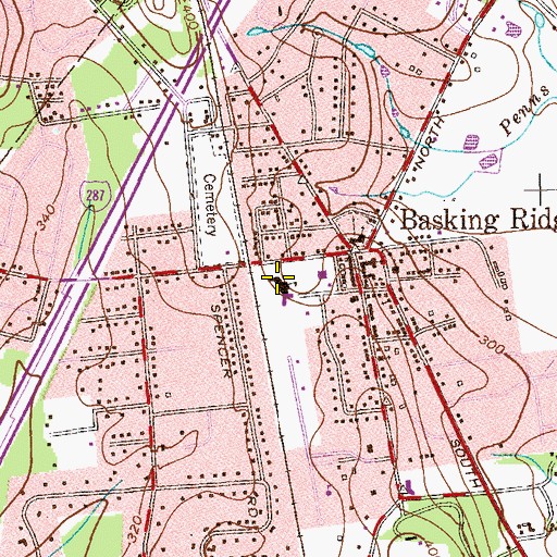 Topographic Map of Oak Street Elementary School, NJ