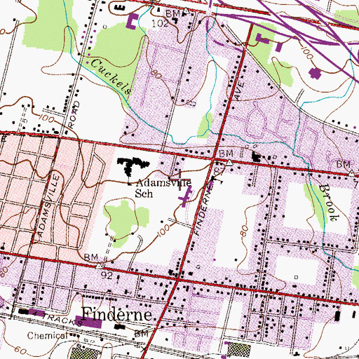 Topographic Map of Somerset Elementary School, NJ