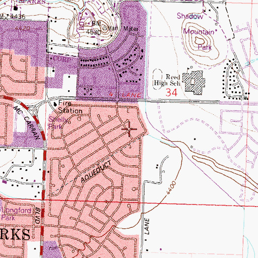 Topographic Map of EduCare Residential Facility Fargo, NV