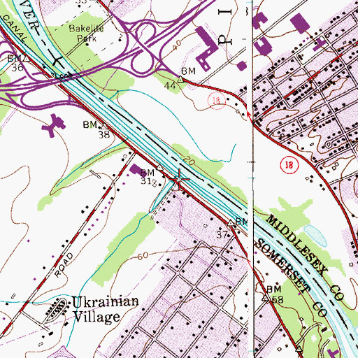 Topographic Map of Cedar Brook, NJ