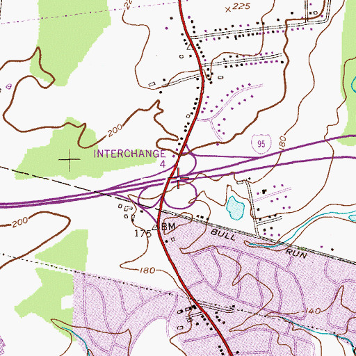 Topographic Map of Interchange 4, NJ