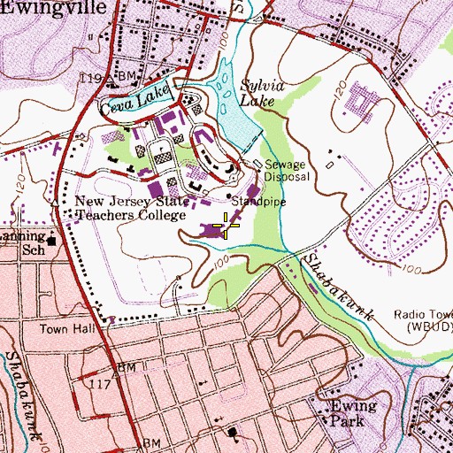 Topographic Map of Travers Tower, NJ