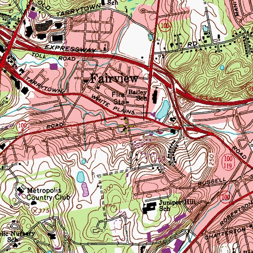 Topographic Map of Kingdom Hall of Jehovahs Witnesses, NY