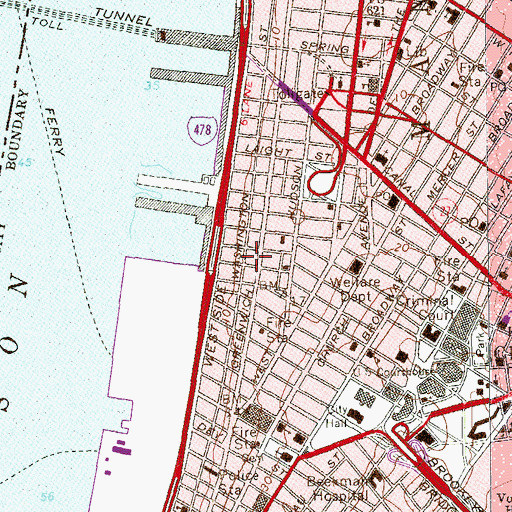 Topographic Map of Independence Plaza North, NY